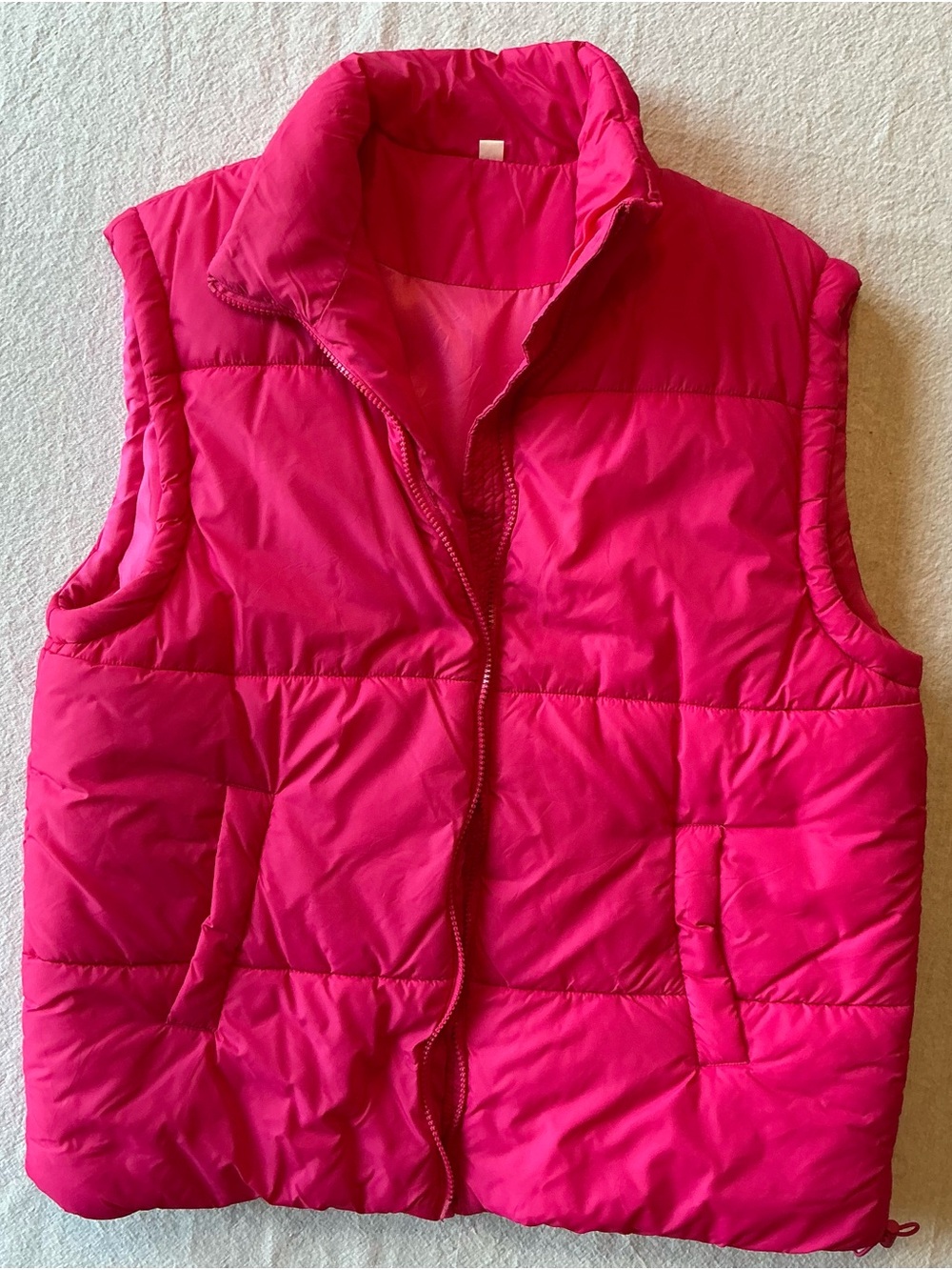 Hot Pink Quilted Puffer Vest